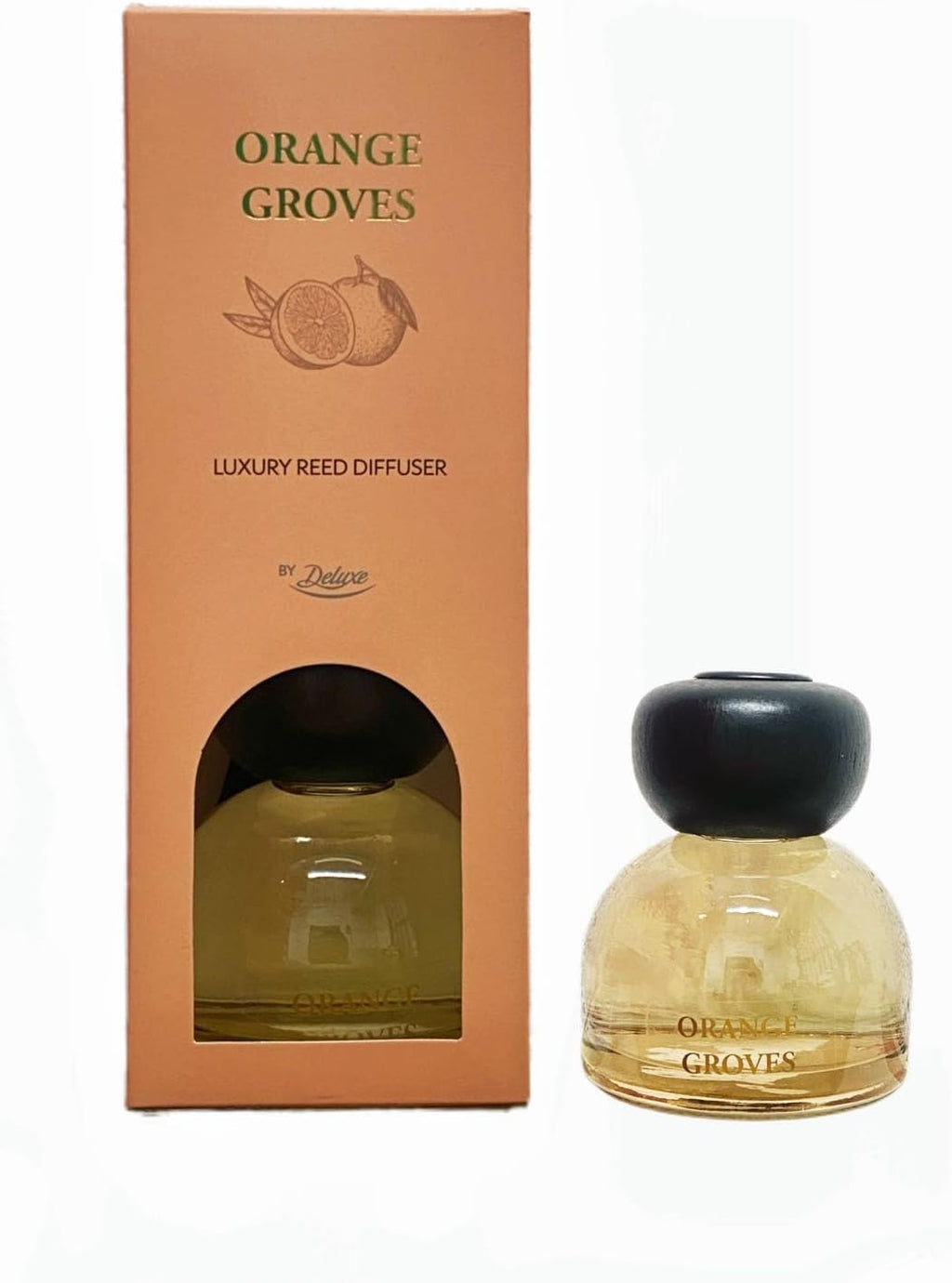 ark future By Deluxe Orange Groves Reed Diffuser – Refreshing Citrus & Woody Aromas, Long-Lasting Fragrance for Home & Office100mL x 2 (Twin Pack)