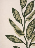 Paradise Leaf Hand-Tufted Wool Rug – Cream/Green