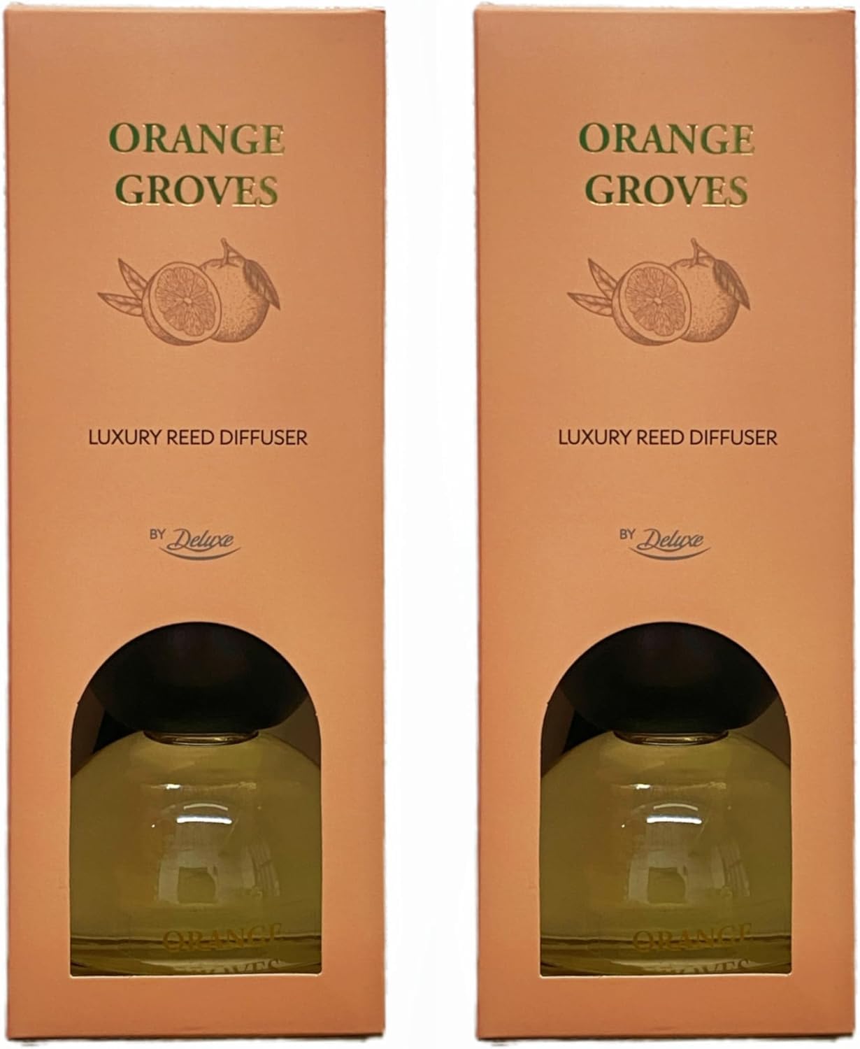 ark future By Deluxe Orange Groves Reed Diffuser – Refreshing Citrus & Woody Aromas, Long-Lasting Fragrance for Home & Office100mL x 2 (Twin Pack)