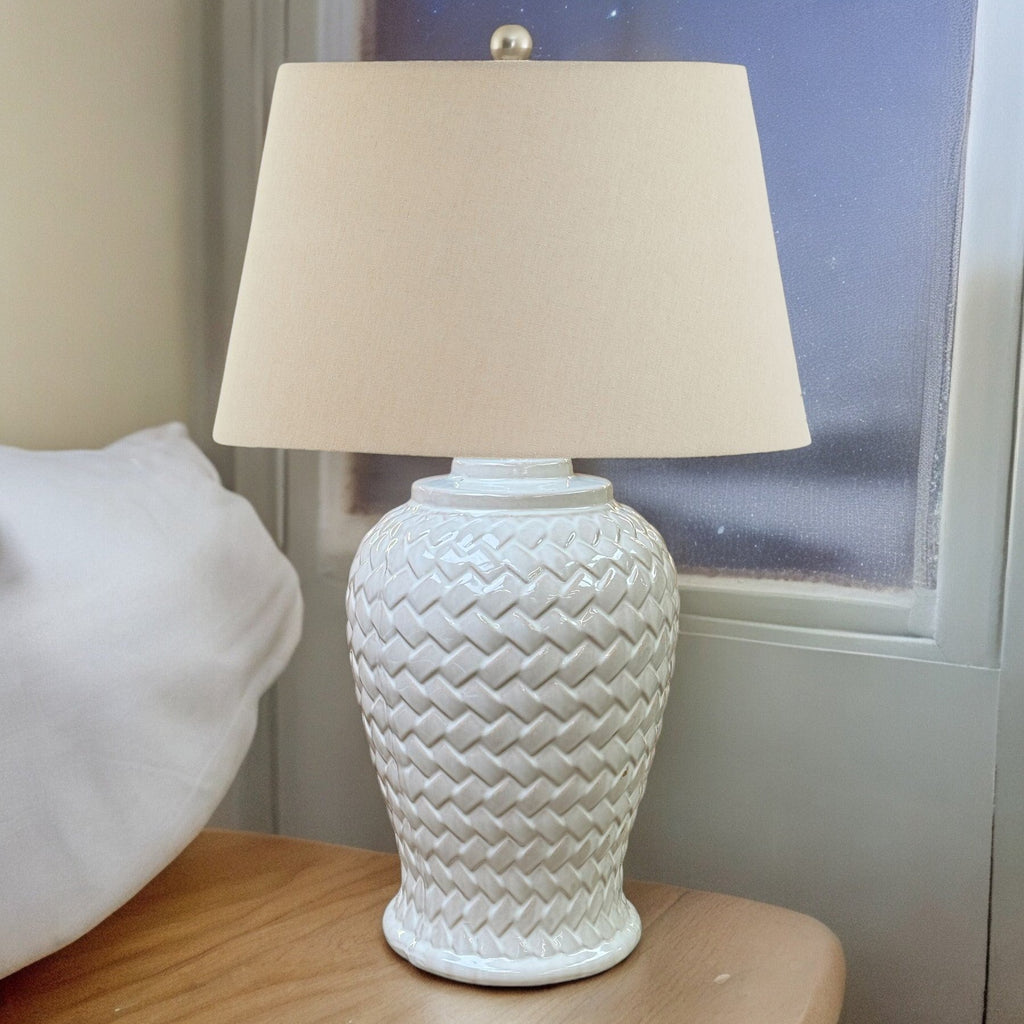 Woven Ceramic Table Lamp