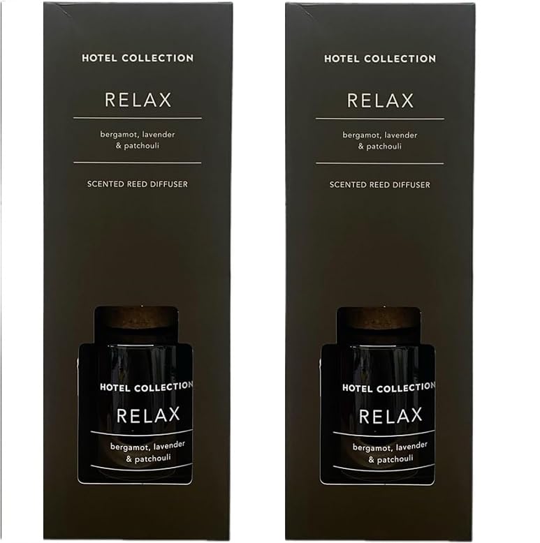 ark future Hotel Collection Relax Scented Reed Diffuser – 100ml Twin Pack – Bergamot, Lavender & Patchouli Fragrance – Long-Lasting Aroma for Home, Office & Relaxation